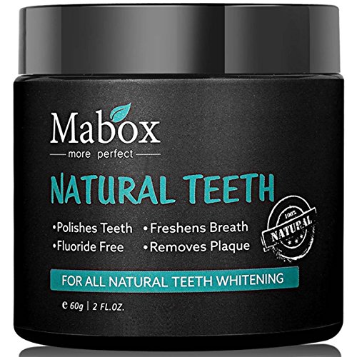 Activated Charcoal Natural Teeth Whitening Powder, 60g Natural Organic Activated Charcoal Bamboo Toothpaste for Stronger Healthy White Teeth