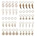 KeyZone 50 Pieces Gold Shell Leaves Star Conch Snowflake Pendant Charms Rings Set Hair Clip Headband Accessories