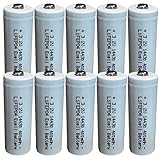 (10-Pack) Exell Battery 3.2V Li-FePO4 Size 14430 (14 x 43mm) 400mAh Rechargeable Battery for Garden Lights, Solar Lamps, LED Flashlights Fast USA Ship