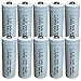 (10-Pack) Exell Battery 3.2V Li-FePO4 Size 14430 (14 x 43mm) 400mAh Rechargeable Battery for Garden Lights, Solar Lamps, LED Flashlights Fast USA Ship primary