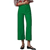 Womens Wide Leg Crop Pants High Waisted Cropped Trousers for Work Casual Lightweight Breathable Loose Fit Pants