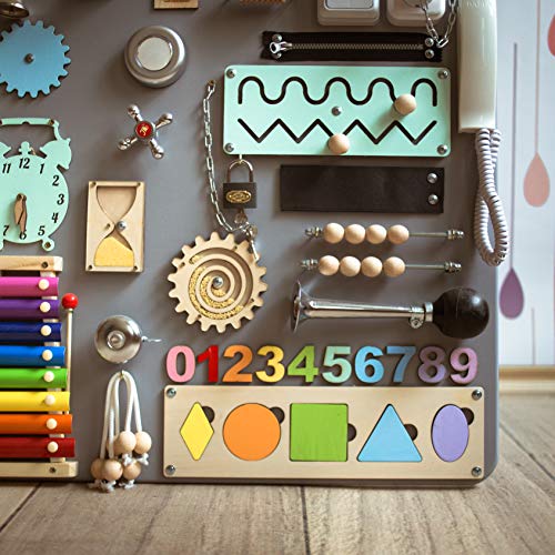 CleverWood Montessori Busy Board for Toddlers - Sensory Toy for Early Development - Educational Toys for Toddlers - Montessori and Waldorf Toys (#4)