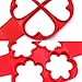 Silicone Pancake Mold Nonstick Egg Ring Maker,Flower/Heart Shape,2 Pack