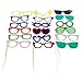 Super Z Outlet Photo Booth Props Photography Stick Face Mask Mustache Glasses Paper DIY Kit for Party Favors, Children Adult Birthday, Wedding Party Decorations, Activity Dress Up Costume Games