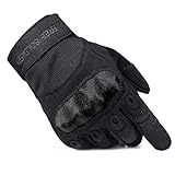 FREE SOLDIER Tactical Gloves Outdoor Military Armor Full Finger Gloves for Men Cycling Motorcycle Hiking Airsoft Gloves (X-Large, Black)