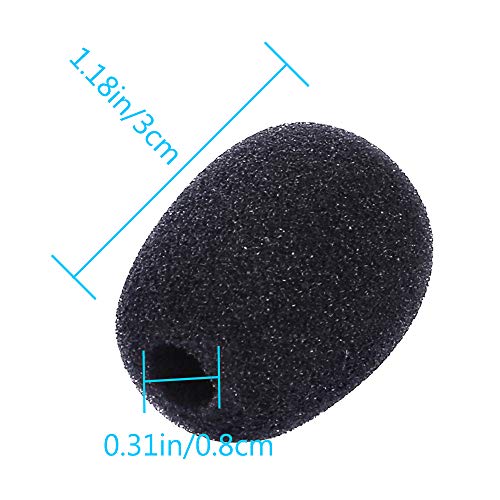image for Auihiay 60 Pack Headset Microphone Windscreens Mini Size Mic Foam Cove