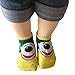 Kakalu Assorted Non-Skid Ankle Cotton Socks with Grip for 12-36 Months Baby, Cartoon 1, 6-Pairs