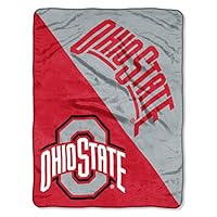 The Northwest Company Officially Licensed NCAA Ohio State Buckeyes Halftone Micro Raschel Throw Blanket, 46" x 60", Multi Color