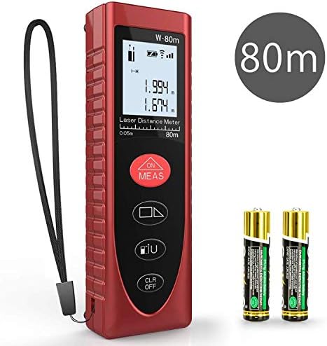 Laser Measure,Digital Laser Distance Meter 80m 262FT Portable Rangefinder Line Meter with LCD Backlight,Distance Measure Tool for Area,Volume and Pythagoras Theorem Measurement-FraFong