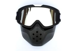 GCBKOPY Vintage Motorcycle Shark Helmet Goggles Motocross Helmet Glasses Retro Windproof Open Face Helmets Goggles Mask