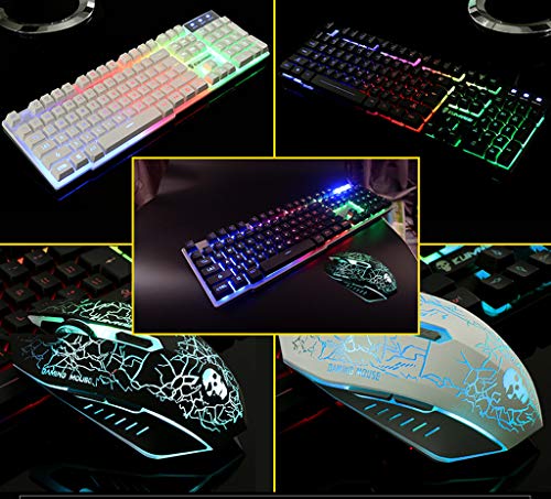 image for Dasuy Games Keyboard & Mouse Combos T6 Rainbow LED Backlight USB Ergon