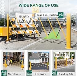 YITAHOME Metal Expandable Barricade, 8FT Folding