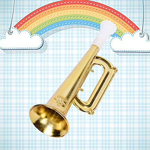 TOYMYTOY Plastic Trumpet Noise Maker 12pcs Kids Toys Party Favor Gift (Golden)
