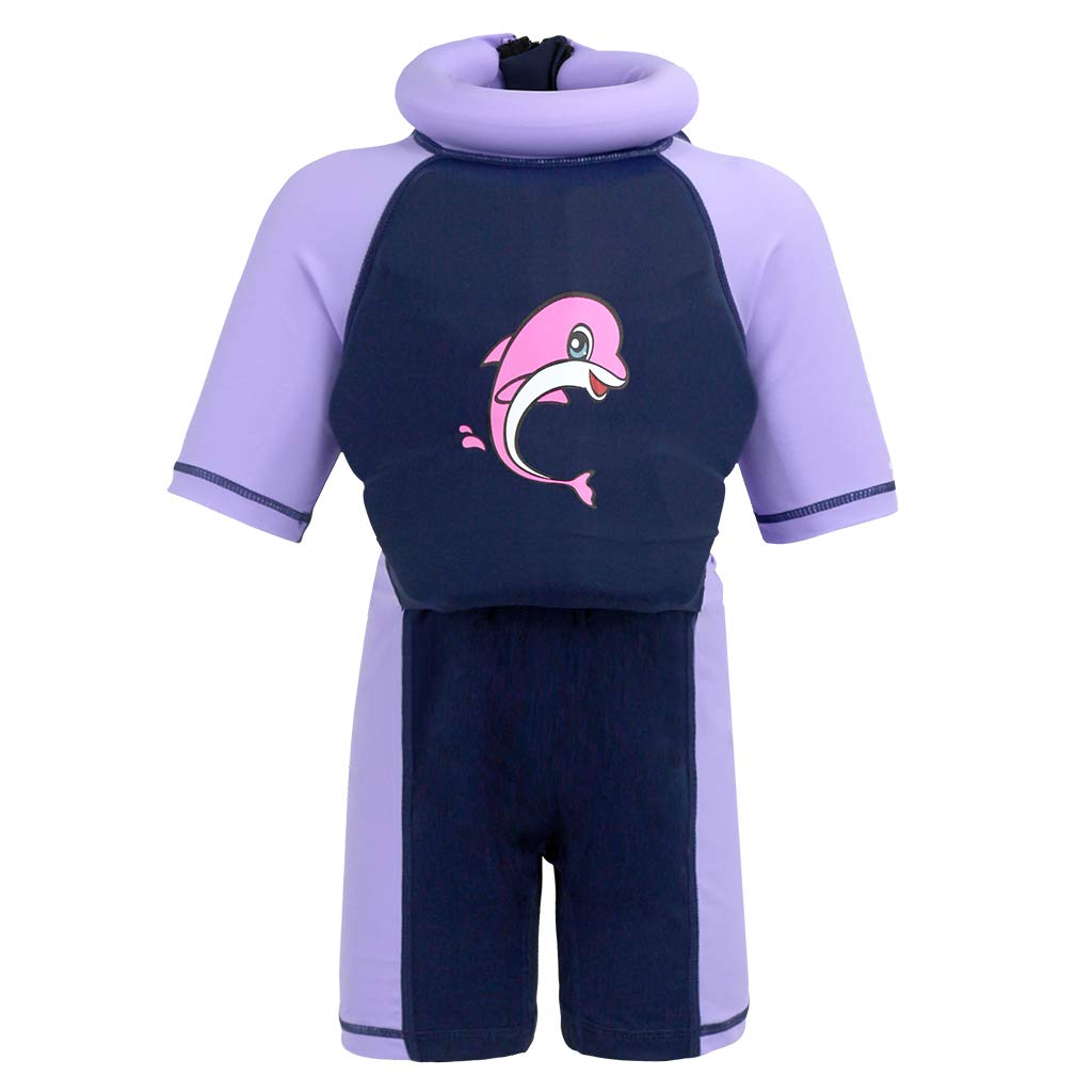 Gogokids Baby Boys Girls Float Suit - Toddler Kids Floating Swimsuit Buoyancy Swimwear One-Piece Shorty Swimming Costume UV Sun Protection 1-7 Years
