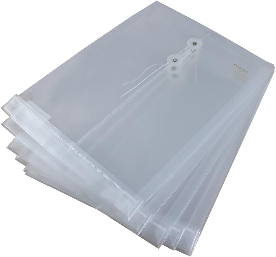 Zoohot Letter Size Poly String Envelope with Expandable Gusset, Water