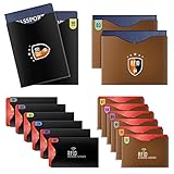Tecboss 16 RFID Blocking Sleeves 12 Credit Card Holders 4 Passport Protectors Protection Against Identification Theft & Credit Card Fraud