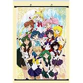 Tina Art Sailor Girls Classic Anime Funny Large Framed Poster with hooks 24x36 INCH