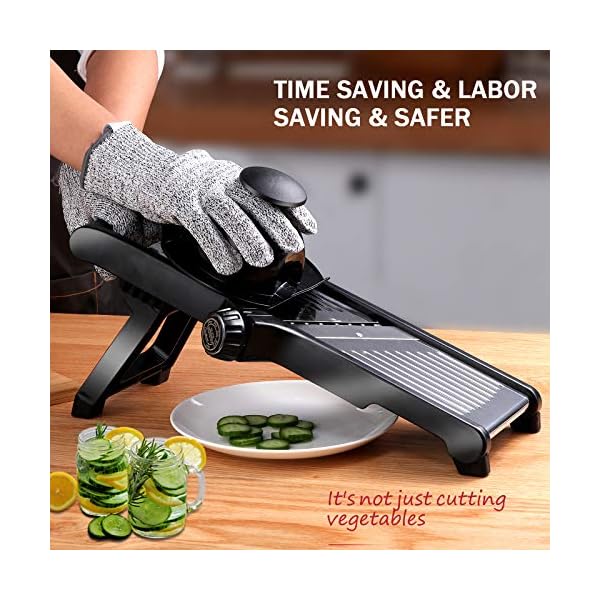 Masthome-Adjustable-Mandoline-Slicer-with-Cut-Proof-Gloves-Stainless-Steel-Food-Julienne-Slicer-for-Fruits-Potato-Tomato-Onion-Cheese-Salads Masthome Mandolin Slicer,3 in 1 Mandoline Vegetable Slicer and Chopper,Adjustable Kitchen Food Julienne Cutter for…