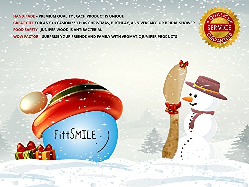FittSMILE Butter Knife Handmade Eco-Friendly Condiment Knives from Natural Untreated Antibacterial Juniper Wood Top Rated Kitchen Utensils Peanut Jelly Spreader with Unique Mosaic Handle