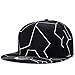 Sunlitro Unisex Flat Bill Hip Hop Hat Snapback Baseball Cap (Black 033-1)