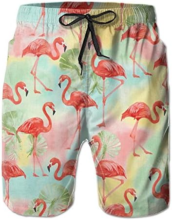 Flamingo Leaves Men Shorts Elastic Soft Hot Sale Not Fade Beach Shorts Men Shorts