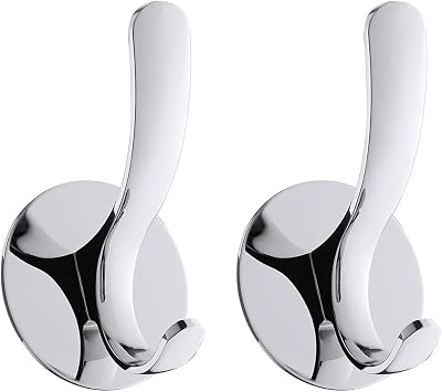 Wopeite Stainless Steel Adhesive Hooks Heavy Duty Coat Towel Holder No Drill