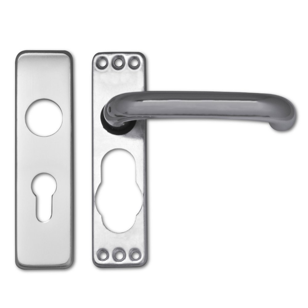 ASEC Plate Mounted Aluminium Lever Furniture