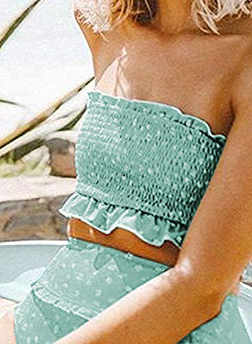 1 Aleumdr+Bandeau+Pieces+Strapless+Swimsuit