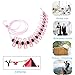 Kalevel Travel Clothesline with Clothespins for Hotels Cruise Ships Portable Elastic Clothesline Outdoor Camping Retractable Laundry Clothes Drying Line 10 Feet with Spacers (Pink)