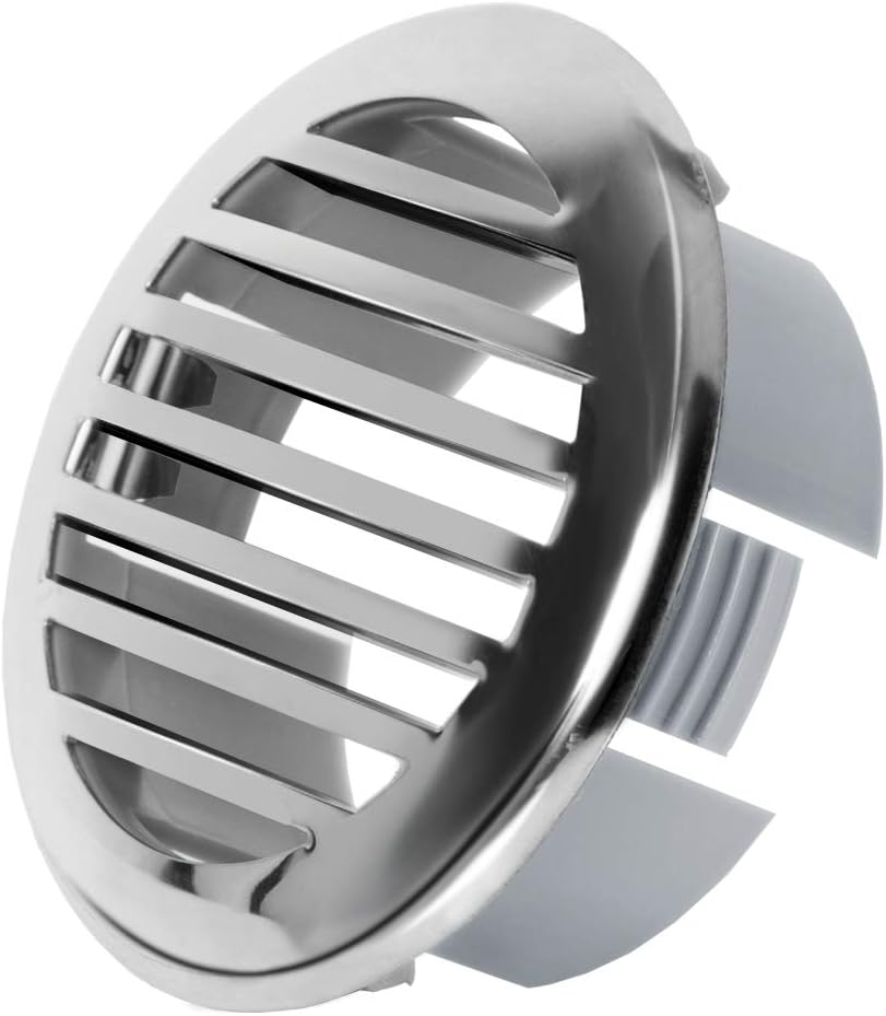 KUAFU 3'' Round Louvered Air Vent Cover Hood 304 Stainless