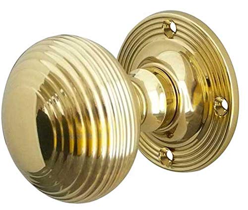 PB Reeded mortice knob