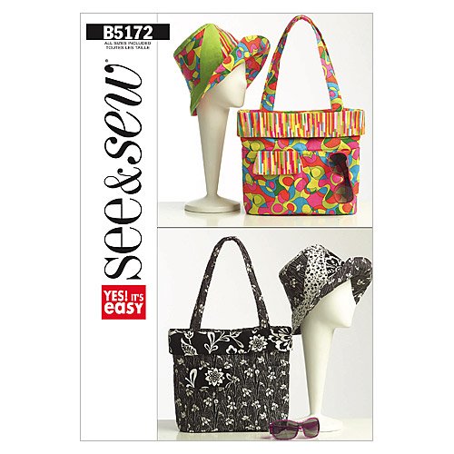 BUTTERICK PATTERNS B5172 Tote and Matching Hat