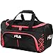 Fila Fastpace Small Sports Duffel Bag, Black/Red, One Size