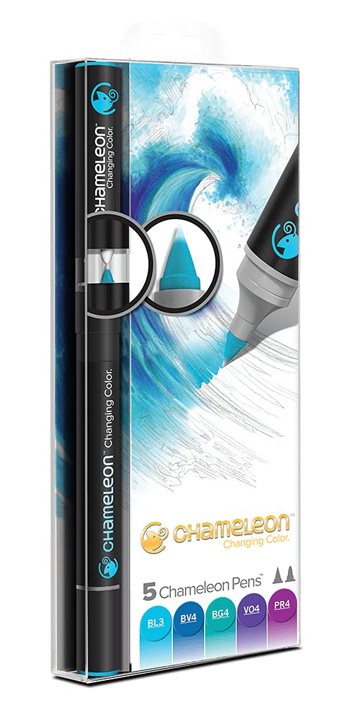 Chameleon, Cool Tones Set, Pens - Pack of 5