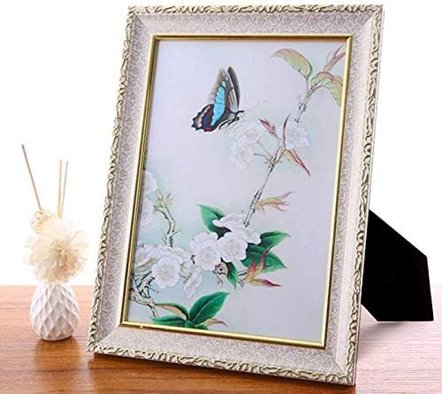 5x7 Picture Frame White Elegant Design 5x7 Photo Display Photo Frame for Desk or Wall 1 Pack(with Real Glass )