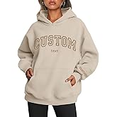 GODMERCH Custom Embroidered Unisex Hoodie, Personalized Hoodies for Women Men, Design Your Own Hoodie, Add Your Own Custom Text, Christmas Hoodies