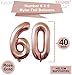 KatchOn, Big Rose Gold Number 60 Balloon - 40 Inch | Mylar Foil 60 Balloon Numbers For Happy Birthday Decorations | Number Balloons With Confetti For Anniversary Decorations | Birthday Party Supplies
