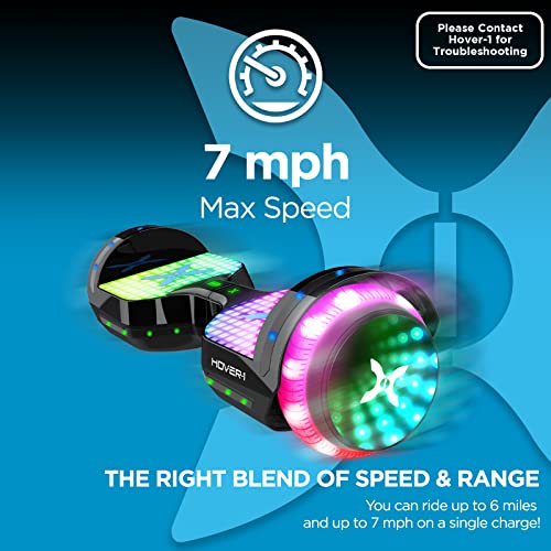 Hover-1 Astro Electric Self Balancing Scooter - 7MPH Top Speed, 9 Mile Range, 5HR Run-Time, Built-In Bluetooth Speaker, Self Balancing Boards Rider Modes: Beginner to Expert