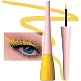 evpct 1Pcs Yellow Liquid Eyeliner Makeup Waterproof Yellow Eye Liners for Women, Eyes Wing Eyeliner Stamps Shapes Colored Eyeliner delineador de ojos a prueba de agua contra el agua blanco para ojos