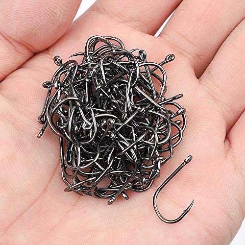 DONQL Excessive Carbon Steel Fishing Hooks with Plastic Box Titillating