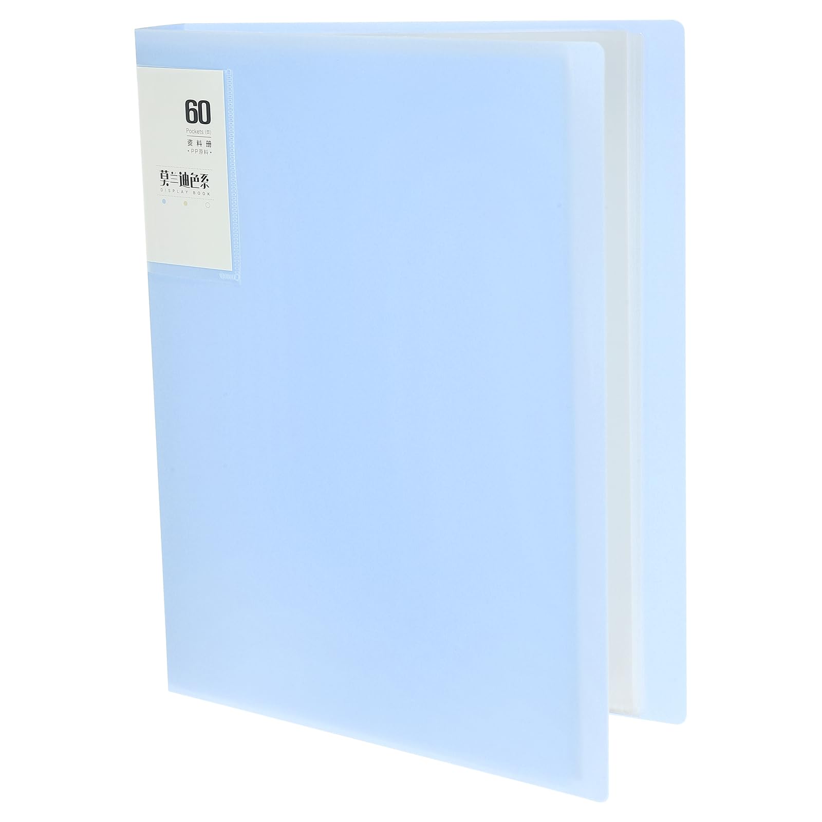 M&G 60-Pocket Binder with PP Plastic Sleeves A4(Blue), Art Portfolio Folder with Clear Sheet Protectors, Display 120 Pages for Organizing Documents, 310x235x40mm