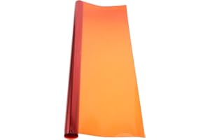 Veemoon 2m Orange Static Cling Electrostatic Glass Film Window Sticker, Non Adhesive Shatterproof Privacy