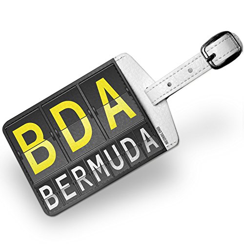 Luggage Tag BDA Airport Code for Bermuda - NEONBLOND