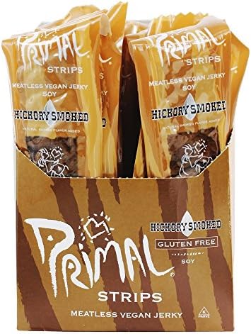Meatless Vegan Jerky Soy Hickory Smoked Flavor - 1 Oz. Pack of 12
