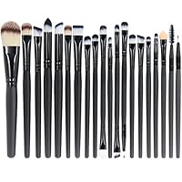 EmaxDesign 20 Pieces Makeup Brush Set Professional Face Eye Shadow Eyeliner Foundation Blush Lip Makeup Brushes Powder Liquid Cream Cosmetics Blending Brush Tool