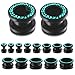 Flesh tunnel Screw on fit Ear Gauge Plug MoDTanOiz size available 8g (3mm) to 15/16