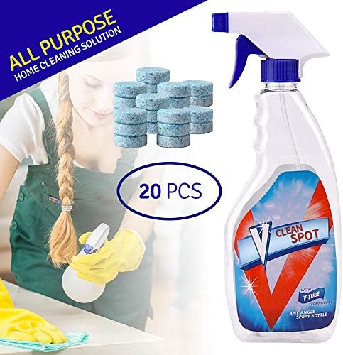 The Original Multi Functional Effervescent Spray Cleaner Set - All Purpose Home Cleaning Solution - (20 pcs with 1 Bottle) - Must Read Direction Below!