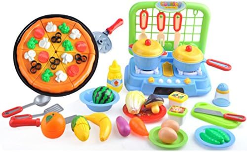 Toy Kitchen Sets Plastic Fruit Vegetable Kitchen Cutting Cooking Toy Early Development and Education Toy 68Pcs