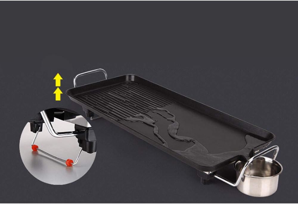 review Aigrun Barbecue Household Electric Barbecue Smokeless Barbecue Rack Multi-Function Indoor Electric Baking Pan Iron Plate Barbecue Pot-1-3 People