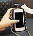 Omio for iPhone7 Plus / iPhone8 Plus Case, Perfume Bottle Cover with Necklace Neck Wrist Chain String Luxury Bling 3D Glitter Crystal Diamonds Rhinestone Shell for Apple iPhone 7 Plus/iPhone 8 Plus